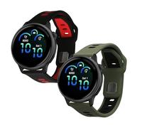 kwmobile Bracelet compatible avec Garmin vivoactive 6 / vivomove Trend/Forerunner 55 bracelet - 2x bracelet de rechange en silicone pour fitness tracker
