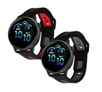 kwmobile Bracelet compatible avec Garmin vivoactive 6 / vivomove Trend/Forerunner 55 bracelet - 2x bracelet de rechange en silicone pour fitness tracker