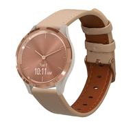 kwmobile Bracelet Compatible avec Garmin vivomove 3S / vivoactive 4S - Bracelet de Rechange en Cuir Véritable pour Fitness Tracker