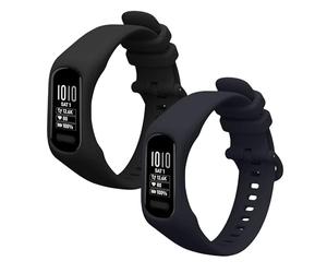 kwmobile Bracelet compatible avec Garmin vivosmart 5 / Smart 5 bracelet - 2x bracelet de rechange en silicone pour fitness tracker