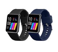 kwmobile Bracelet Compatible avec GRV 22mm Smartwatch Bracelet - 2X Bracelet de Rechange en Silicone pour Fitness Tracker