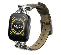 kwmobile Bracelet Compatible avec Huami 22mm Amazfit Bip 6 / Bip 5 Unity/Bip 5 / GTS 3 / Balance 2 / Helio Strap - Bracelet de Rechange en Cuir Véritable pour Fitness Tracker