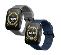 kwmobile Bracelet compatible avec Huami 22mm Amazfit Bip 6 / Bip 5 Unity/Bip 5 / GTS 3 / Balance 2 / Helio Strap bracelet - 2x bracelet de rechange en silicone pour fitness tracker