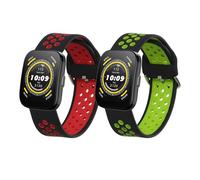 kwmobile Bracelet compatible avec Huami 22mm Amazfit Bip 6 / Bip 5 Unity/Bip 5 / GTS 3 / Balance 2 / Helio Strap bracelet - 2x bracelet de rechange en silicone pour fitness tracker