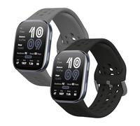 kwmobile Bracelet compatible avec Huami 22mm Amazfit Bip 6 / Bip 5 Unity/Bip 5 / GTS 3 / Balance 2 / Helio Strap bracelet - 2x bracelet de rechange en silicone pour fitness tracker