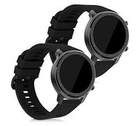 kwmobile Bracelet compatible avec Huami Amazfit GTR (42mm) bracelet - 2x bracelet de rechange en silicone pour fitness tracker