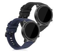 kwmobile Bracelet compatible avec Huami Amazfit GTR (47mm) / GTR 2 / GTR 2e / GTR3 / GTR 3 Pro bracelet - 2x bracelet de rechange en silicone pour fitness tracker