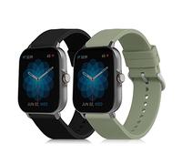 kwmobile Bracelet compatible avec Huami Amazfit GTS/GTS 2 / GTS 2e / GTS 3 bracelet - 2x bracelet de rechange en silicone pour fitness tracker
