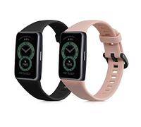 kwmobile Bracelet compatible avec Huawei Band 6 & 6 Pro/Honor Band 7 & 6 bracelet - 2x bracelet de rechange en silicone pour fitness tracker