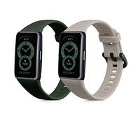 kwmobile Bracelet compatible avec Huawei Band 6 & 6 Pro/Honor Band 7 & 6 bracelet - 2x bracelet de rechange en silicone pour fitness tracker