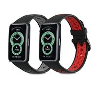 kwmobile Bracelet compatible avec Huawei Band 6 & 6 Pro/Honor Band 7 & 6 bracelet - 2x bracelet de rechange en silicone pour fitness tracker