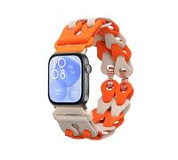 kwmobile Bracelet compatible avec Huawei Watch Fit 3 bracelet - Bracelet de rechange pour fitness tracker en silicone - beige-orange