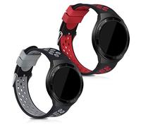 kwmobile Bracelet compatible avec Huawei Watch GT 2e / Watch GT2 46mm / Watch GT3 Pro 46mm / Watch GT3 SE bracelet - 2x bracelet de rechange en silicone pour fitness tracker