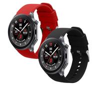 kwmobile Bracelet compatible avec OnePlus Watch 3/2 / 2R / Oppo Watch X2 bracelet - 2x bracelet de rechange en silicone pour fitness tracker