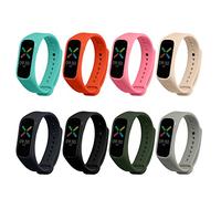 kwmobile Bracelet Compatible avec Oppo Band Sport - Set de 8 Bracelets de Rechange en Silicone Multicolore pour Fitness Tracker - Design Sportif et Ajustable