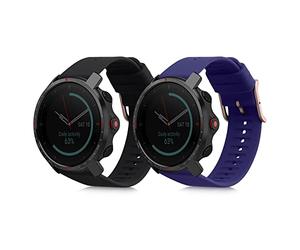 kwmobile Bracelet compatible avec Polar Grit X/X Pro/Vantage M / M2 bracelet - 2x bracelet de rechange en silicone pour fitness tracker