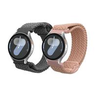 kwmobile Bracelet compatible avec Samsung Galaxy Watch 4/5 / 6 Galaxy Watch 7 / FE bracelet - 2x bracelet de rechange en nylon pour fitness tracker - gris-rose ancien