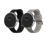 kwmobile Bracelet compatible avec Withings ScanWatch 38mm / Steel HR 36mm / Move ECG bracelet - 2x bracelet de rechange en silicone pour fitness tracker