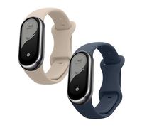 kwmobile Bracelet compatible avec Xiaomi Mi Band 10 / Mi Band 9/8 bracelet - 2x bracelet de rechange en silicone pour fitness tracker