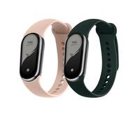 kwmobile Bracelet compatible avec Xiaomi Mi Band 8 / Mi Band 9 bracelet - 2x bracelet de rechange en silicone pour fitness tracker