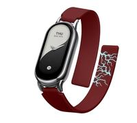 kwmobile Bracelet compatible avec Xiaomi Mi Band 10 / Mi Band 9/8 bracelet - Accessoire de rechange pour fitness tracker en silicone - bordeaux