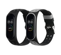 kwmobile Bracelet compatible avec Xiaomi Mi Band 4 / Mi Band 3 bracelet - 2x bracelet de rechange en silicone pour fitness tracker