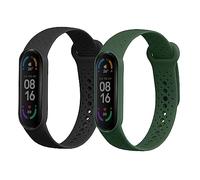 kwmobile Bracelet compatible avec Xiaomi Mi Band 6 / Mi Band 5 bracelet - 2x bracelet de rechange en silicone pour fitness tracker