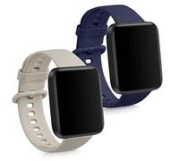 kwmobile Bracelet compatible avec Xiaomi Redmi Watch 2 Lite bracelet - 2x bracelet de rechange en silicone pour fitness tracker