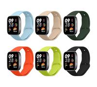 kwmobile Bracelet compatible avec Xiaomi Redmi Watch 3 Active bracelet - Set 6x bracelet de rechange en silicone pour fitness tracker - multicolore