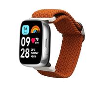kwmobile Bracelet Compatible avec Xiaomi Redmi Watch 3 Active - Bracelets de Rechange en Nylon pour Fitness Tracker - Marron