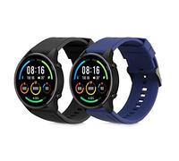 kwmobile Bracelet compatible avec Xiaomi Watch S4/S4 Sport/S3/S2/Watch S1 Active/Redmi Watch 5 Active bracelet - 2x bracelet de rechange en silicone pour fitness tracker