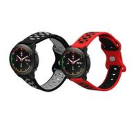 kwmobile Bracelet compatible avec Xiaomi Watch S4/S4 Sport/S3/S2/Watch S1 Active/Redmi Watch 5 Active bracelet - 2x bracelet de rechange en silicone pour fitness tracker