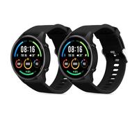 kwmobile Bracelet compatible avec Xiaomi Watch S4/S4 Sport/S3/S2/Watch S1 Active/Redmi Watch 5 Active bracelet - 2x bracelet de rechange en silicone pour fitness tracker