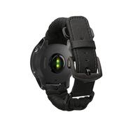 kwmobile Bracelet de Remplacement Tressé Compatible avec Garmin Forerunner 55/158 / 245/245 Music / 645 - Bracelet de Sport pour Smartwatch en Cuir PU - noir