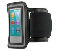kwmobile Brassard Compatible avec Apple iPod Nano 7 - Brassard Sport Running Vélo Randonnée - Sangle Ajustable - Noir