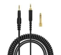 kwmobile Câble Compatible avec AudioTechnica ATH-M50X / M40X / M60X / M70X - Câble de Rechange 3,5mm pour Casque Audio avec Adaptateur Connecteur 6,35 mm