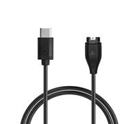 kwmobile Câble USB Compatible avec Garmin Forerunner 55 - Câble Rechange Type C pour Chargement Smart Watch - Chargeur Fitness Tracker Montre connectée - Noir
