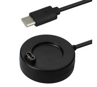 kwmobile Câble USB compatible avec Garmin Venu SqMusic/Sq 2/Venu 2Plus/Fenix 7/vivoactive 4 - Câble rechange Type C pour chargement smart watch - Chargeur fitness tracker montre connectée - noir
