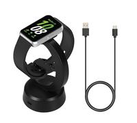 kwmobile Câble USB Compatible avec Samsung Galaxy Fit 3 / Honor Watch Fit/Oppo Band 2 / Keep B4 Câble - Station de Charge pour Smartwatch avec Support - Noir
