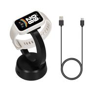kwmobile Câble USB Compatible avec Xiaomi Mi Band 10/9 / 8 / 8Pro / Redmi Watch 3 Active Câble - Station de Charge pour Smartwatch avec Support - noir