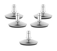 kwmobile Cloches pour chaise de bureau - Lot 5 embouts remplacement roulettes de chaise 10/22 mm - Pied de siège fixe avec patins pour sol dur
