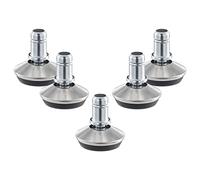 kwmobile Cloches pour chaise de bureau - Lot 5 embouts remplacement roulettes de chaise 10/22 mm - Pied de siège fixe avec patins pour sol dur