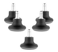 kwmobile Cloches pour chaise de bureau - Lot 5 embouts remplacement roulettes de chaise 10/26 mm - Pied de siège fixe avec patins pour sol dur