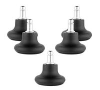 kwmobile Cloches pour chaise de bureau - Lot 5 embouts remplacement roulettes de chaise 11/22 mm - Pied de siège fixe avec patins pour sol dur