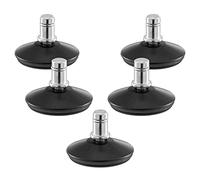 kwmobile Cloches pour chaise de bureau - Lot 5 embouts remplacement roulettes de chaise 11/22 mm - Pied de siège fixe avec patins pour sol dur