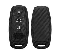 kwmobile Coque e Voiture Compatible avec Audi A6 A7 A8 Q7 Q8 Keyless 3-Bouton Accessoire clé Voiture - Protection étui Souple en Silicone - Noir