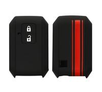kwmobile Coque clé de Voiture Compatible avec Suzuki Keyless Go 2-Bouton Accessoire clé Voiture - Protection étui Souple en Silicone - Rouge-Noir