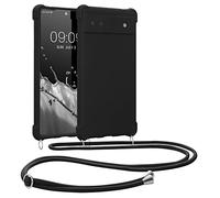 kwmobile Coque Compatible avec Google Pixel 6a - Coque Housse en Silicone avec Collier Noir