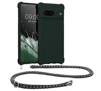 kwmobile Coque Collier Compatible avec Google Pixel 7 Coque - Coque Housse en Silicone avec Collier Vert Mousse