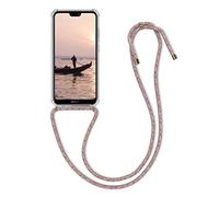 kwmobile Coque Collier Compatible avec Huawei P20 Lite Coque - Housse de Protection en TPU avec Cordon Sangle - Multicolore